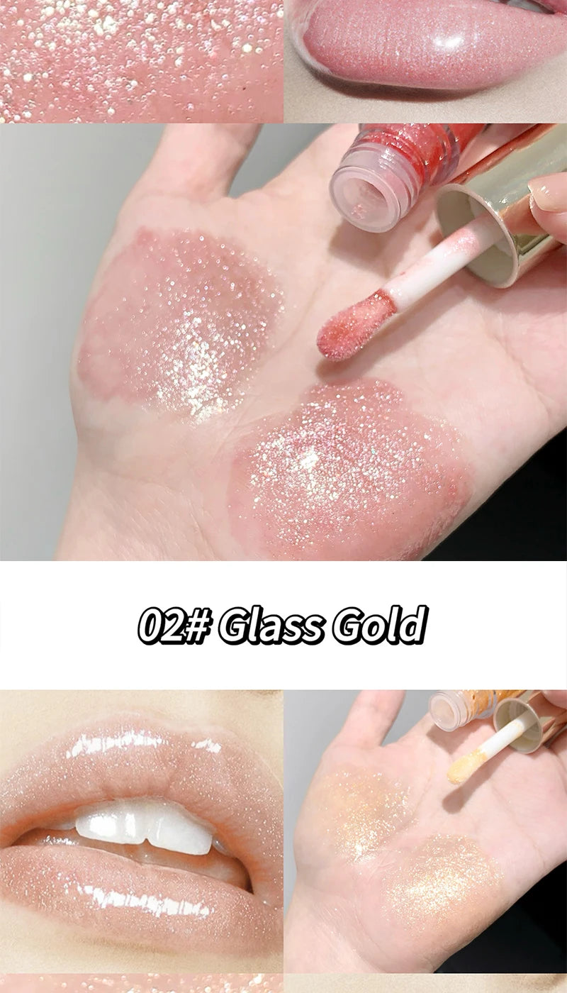 Sakinuo Hydra Bright Flash Lip Gloss Love Fine Flash Cross Border Pearl Water Beep Lip Mirror Lip Gloss