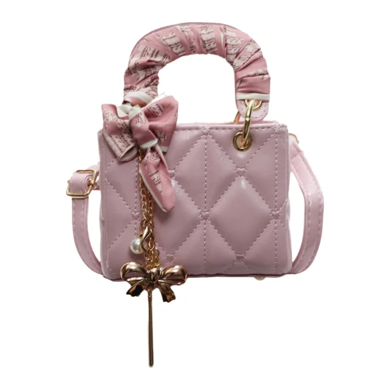 Elegant Women's Crossbody Bag Fashionable Diamond Pattern Single Room Handbag Versatile Party Bag Stylish Mini Square Bag
