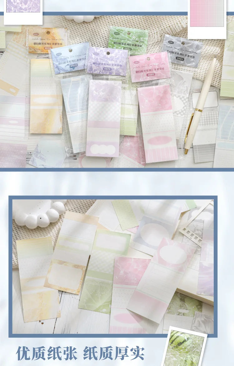 6packs/lot Memo Pads Material Paper Leisure Time Junk Journal Scrapbooking Retro Background Decoration