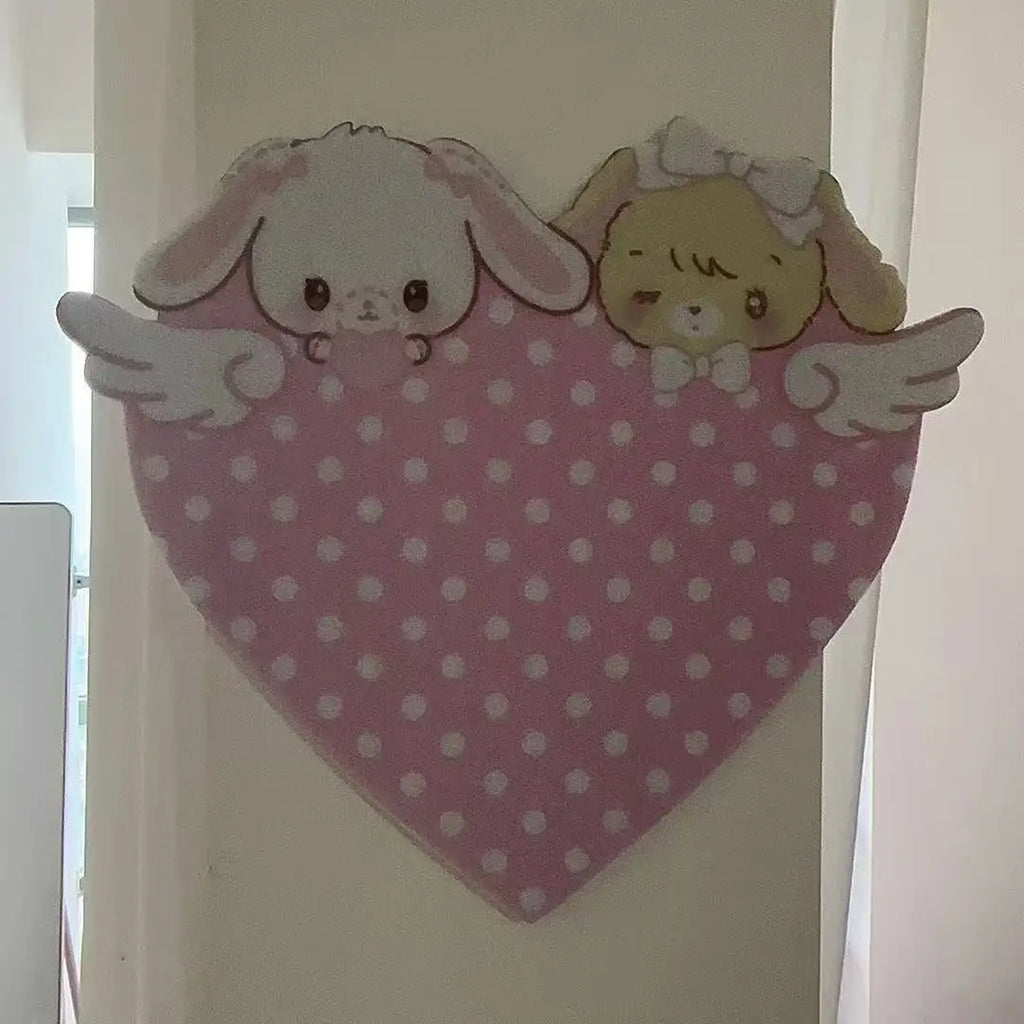 New Cute Cartoon Bunny Felt Decoration Cork Board Wall Photo Message Board Wall Punch-free No Damage The Wall Room Decoration
