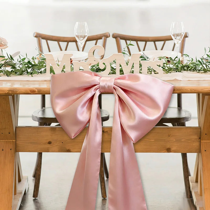 Elegant Satin Wedding Bow Decoration For Wedding Party Bedroom Living Room DIY Large Bow Ornament