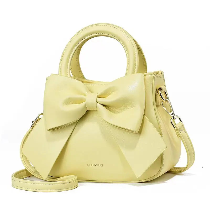 2024 New Trendy Women'S Small Square Bag High Quality Bow Single Shoulder Bag Fashionable  Western Style Crossbody Bag Handbag