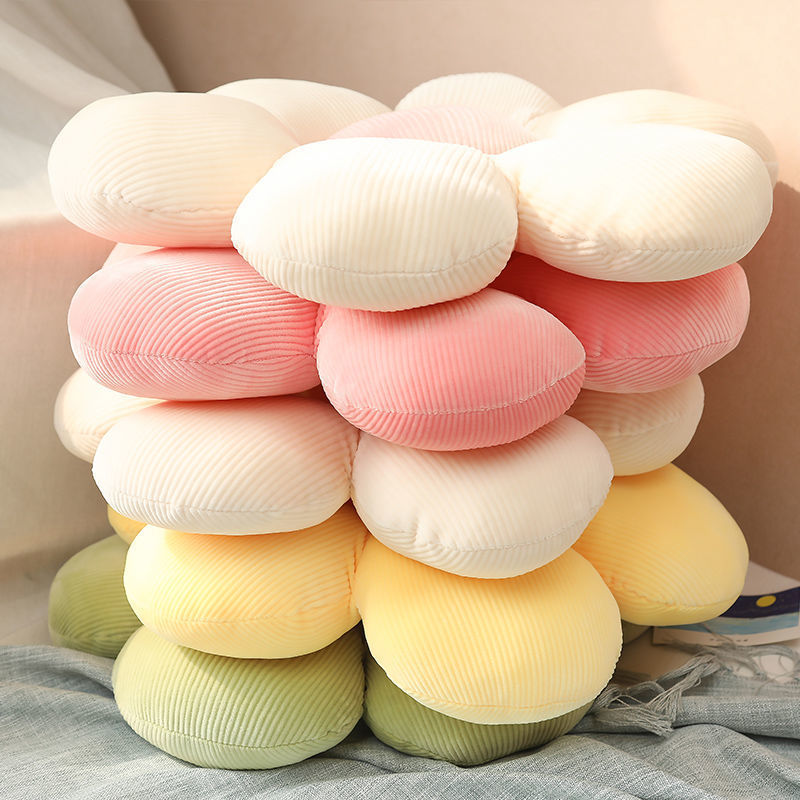 Stuffed Six Petal Flower Cushion Girly Room Decor SunflowerSetting for Kids Bedroom Seat Pillow Pillow Bay Window Pink Flower