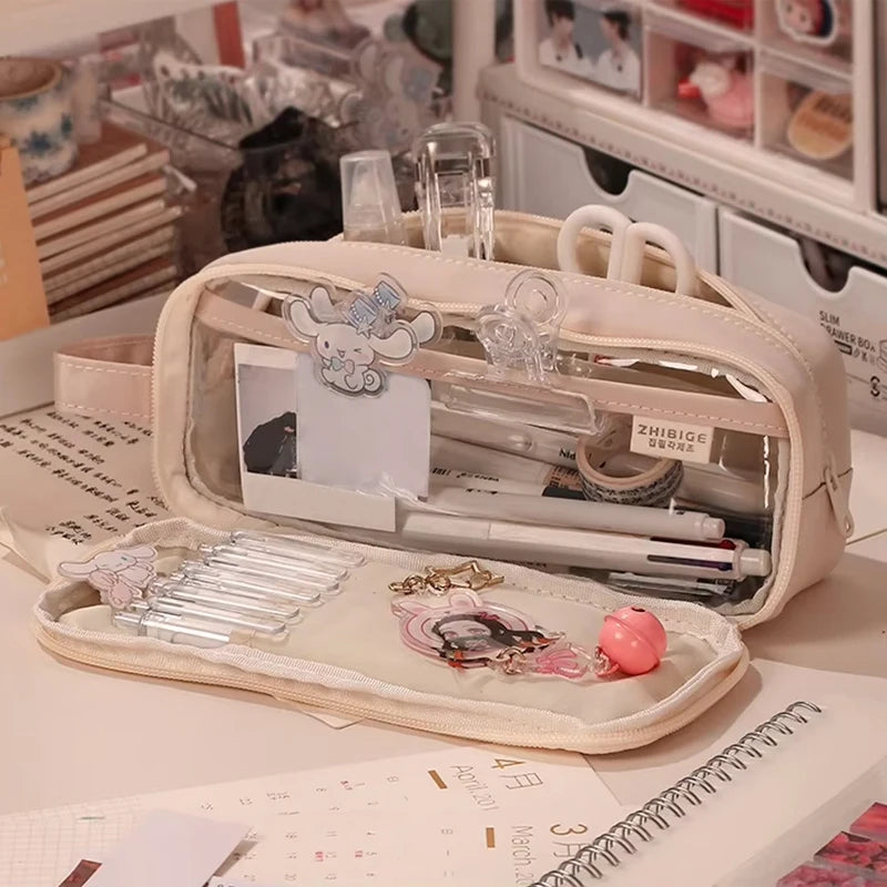 1Pc Creative Pencil Case for Girls Cute Kawaii Pencil Cases Storage Kids Pen Bag Stationery Box School Students Supplies