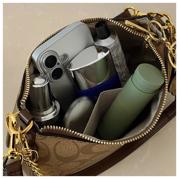 Elegant Modern Designer Diaper Bag For Women Luxury Large Capacity Tote Stylish Leather Crossbody Shoulder Bag Solid Design