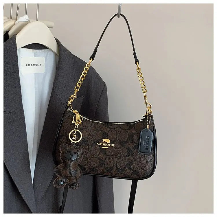 Elegant Modern Designer Diaper Bag For Women Luxury Large Capacity Tote Stylish Leather Crossbody Shoulder Bag Solid Design