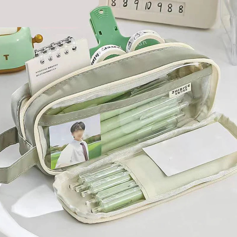 1Pc Creative Pencil Case for Girls Cute Kawaii Pencil Cases Storage Kids Pen Bag Stationery Box School Students Supplies