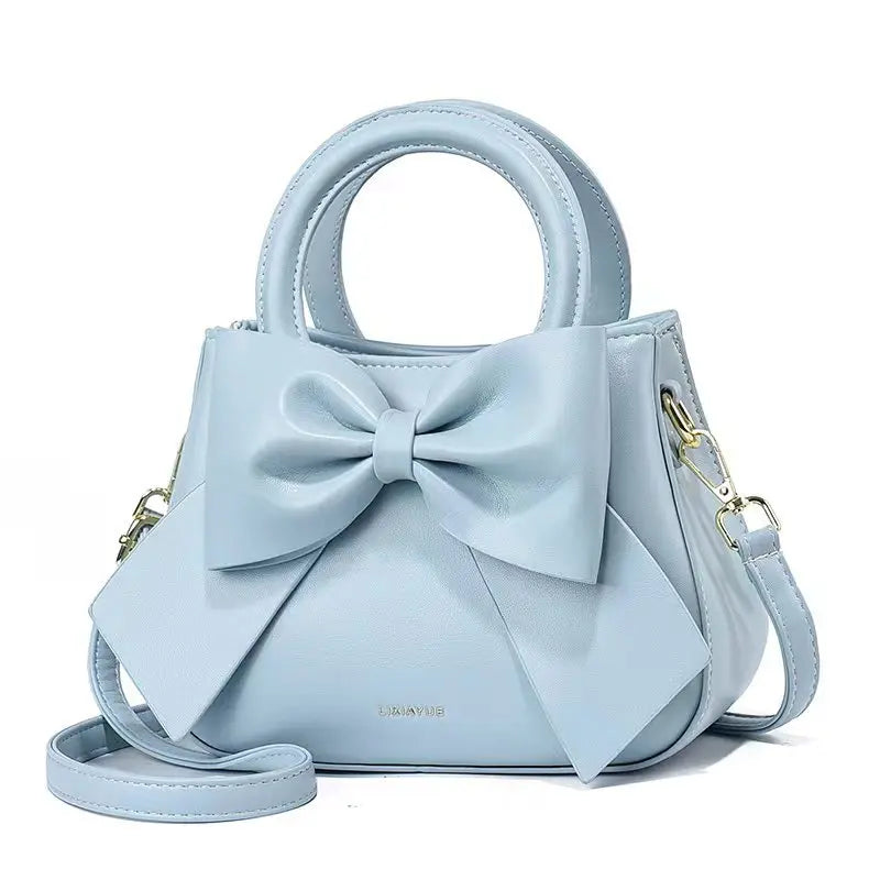 2024 New Trendy Women'S Small Square Bag High Quality Bow Single Shoulder Bag Fashionable  Western Style Crossbody Bag Handbag