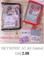 SKYSONIC Square Binder Collect Book DIY Sleeves & Notebook Refill Papers Idol Goo Card Journal Glitter Bullet Hand Book