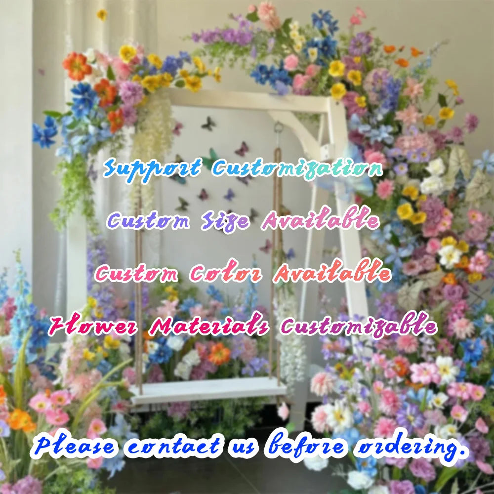 Pink Artificial Flower Ball Wreath 50/60/70/80cm Wedding Table Centerpiece Road Lead Decor Floral Arrangement for Party Event