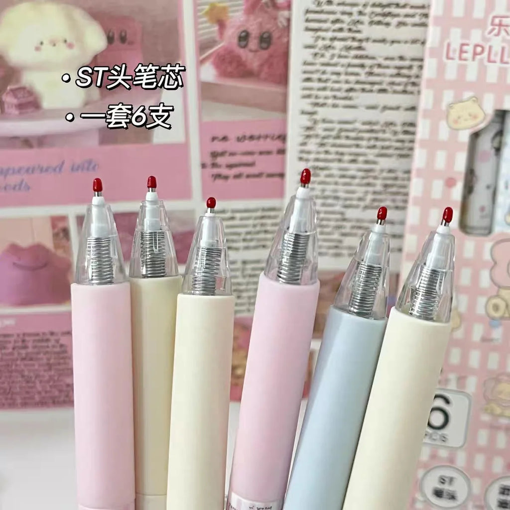 Press Neutral Pen, Simple Quick Drying, High Beauty, Cute Girl Heart, 0.5mm Pen Tip, Student Stationery Brush, Question Pen