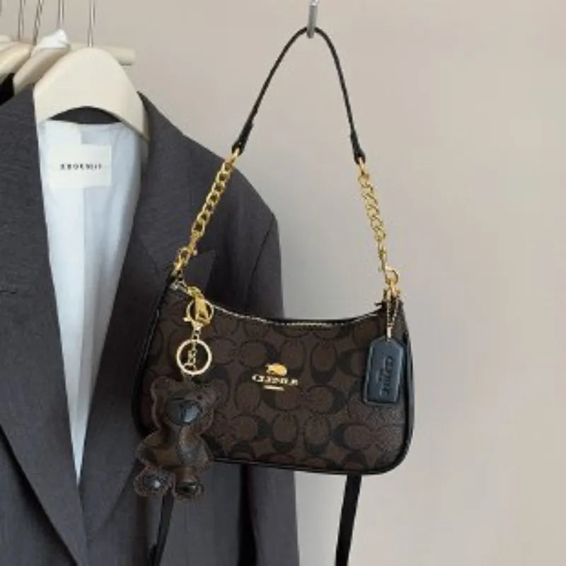 Elegant Modern Designer Diaper Bag For Women Luxury Large Capacity Tote Stylish Leather Crossbody Shoulder Bag Solid Design