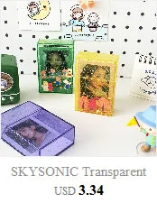 SKYSONIC Square Binder Collect Book DIY Sleeves & Notebook Refill Papers Idol Goo Card Journal Glitter Bullet Hand Book