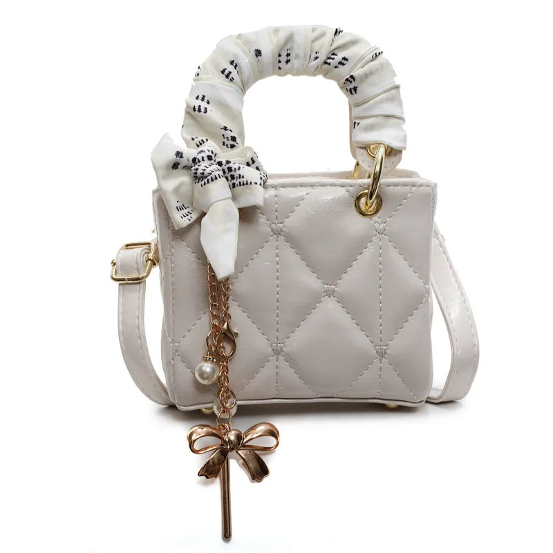 Elegant Women's Crossbody Bag Fashionable Diamond Pattern Single Room Handbag Versatile Party Bag Stylish Mini Square Bag