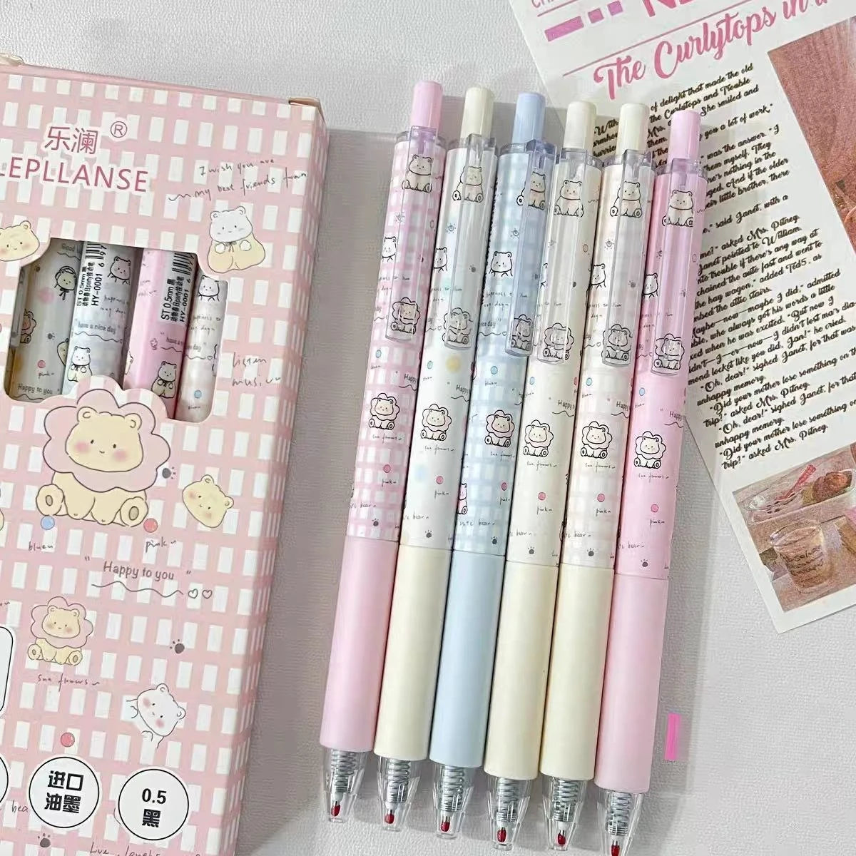 Press Neutral Pen, Simple Quick Drying, High Beauty, Cute Girl Heart, 0.5mm Pen Tip, Student Stationery Brush, Question Pen
