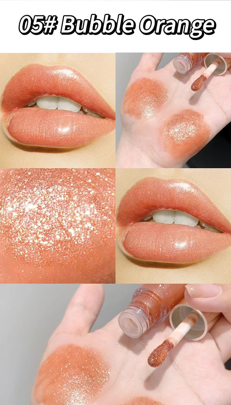 Sakinuo Hydra Bright Flash Lip Gloss Love Fine Flash Cross Border Pearl Water Beep Lip Mirror Lip Gloss
