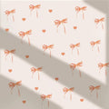 Creative Pink Bow Wall Sticker for Wardrobe Girl's Heart Bedroom Wall Sticker Love Image