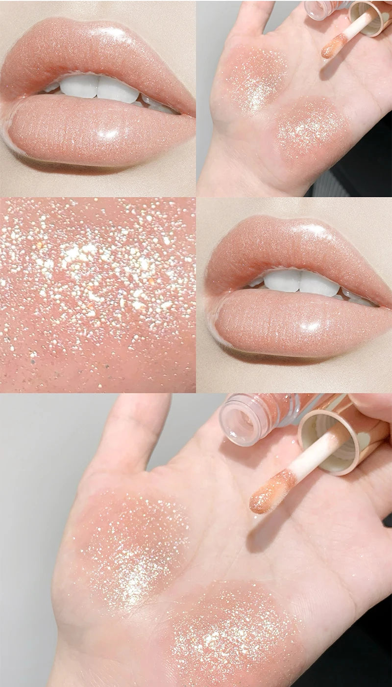 Sakinuo Hydra Bright Flash Lip Gloss Love Fine Flash Cross Border Pearl Water Beep Lip Mirror Lip Gloss