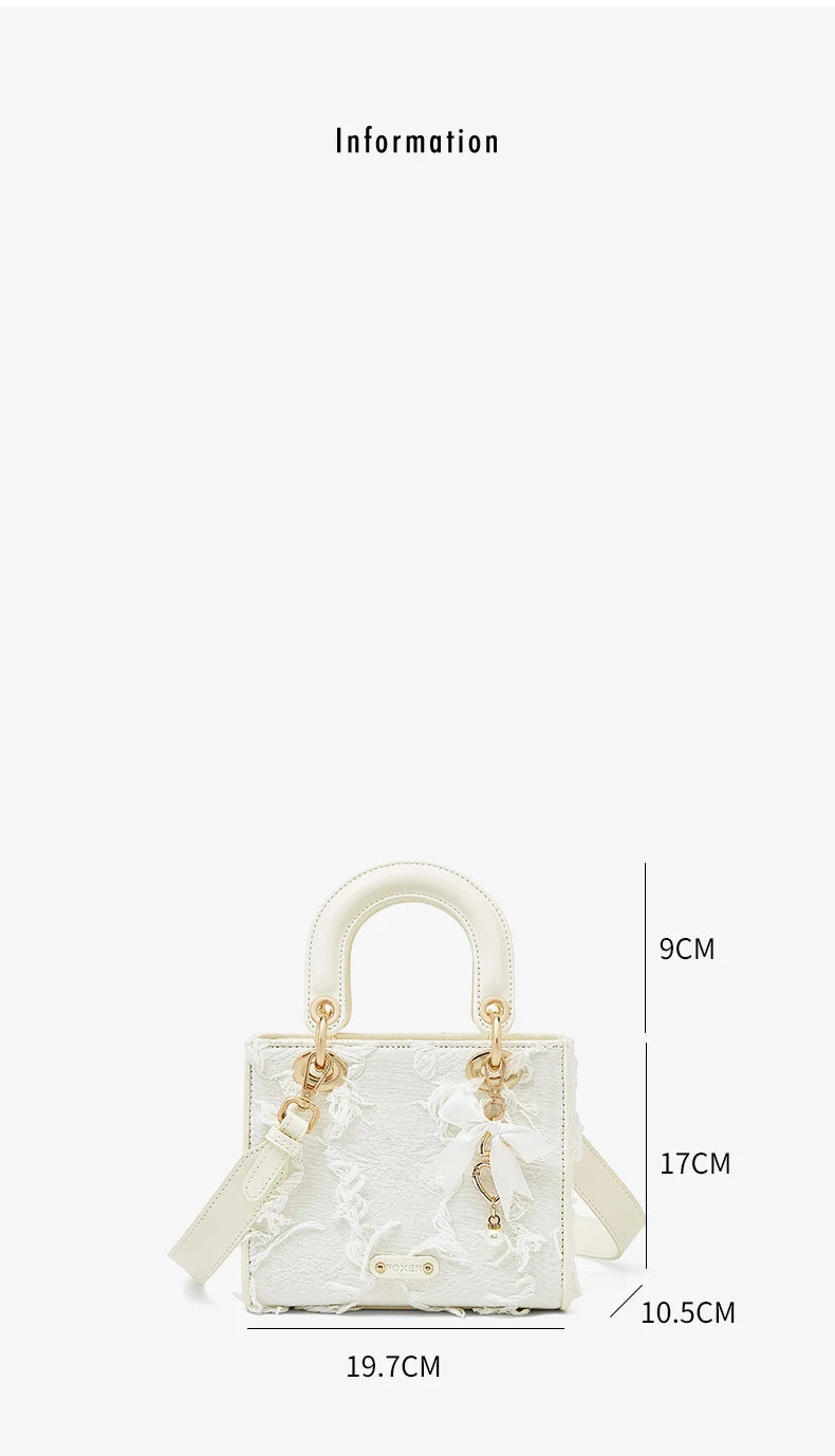FOXER Lady's Handbag High Quality Fabric Elegant Shoulder Bag Special Design Fashion Crossbody Bag Gift for Lover