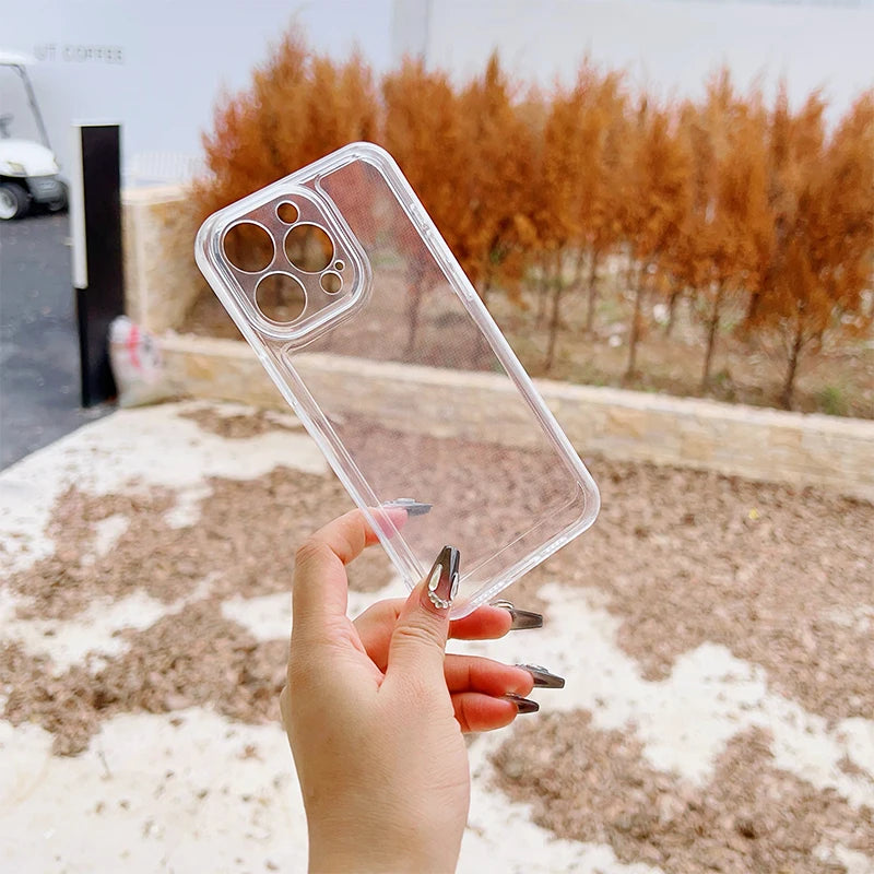 Lovely Black Love Hearts Phone Case for iPhone 17 Air 16E 15 14 13 12 11 Pro Max Plus Mini X Xs 8 7 Soft Clear Cover Coques