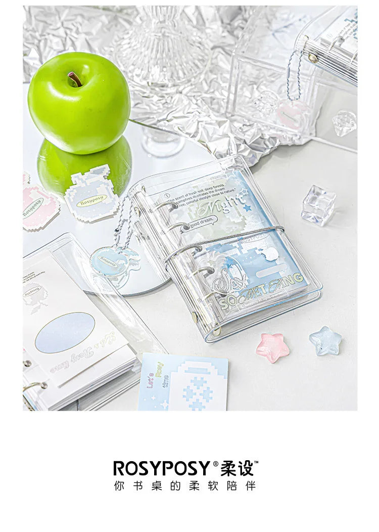 MINKYS M5 Pocket Binder Notebook Planner Yearly Daily Weekly Agenda Book Photo Book Kawaii School Stationery
