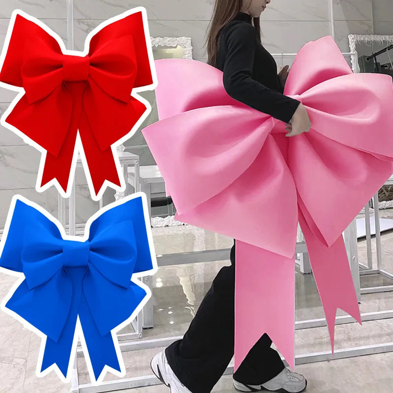 100cm Big Bow Pink Red Giant Large Foam Bowknot Decor for Wedding Party Arch Bridal Birthday Backdrop Decora Home Door Bow Knot