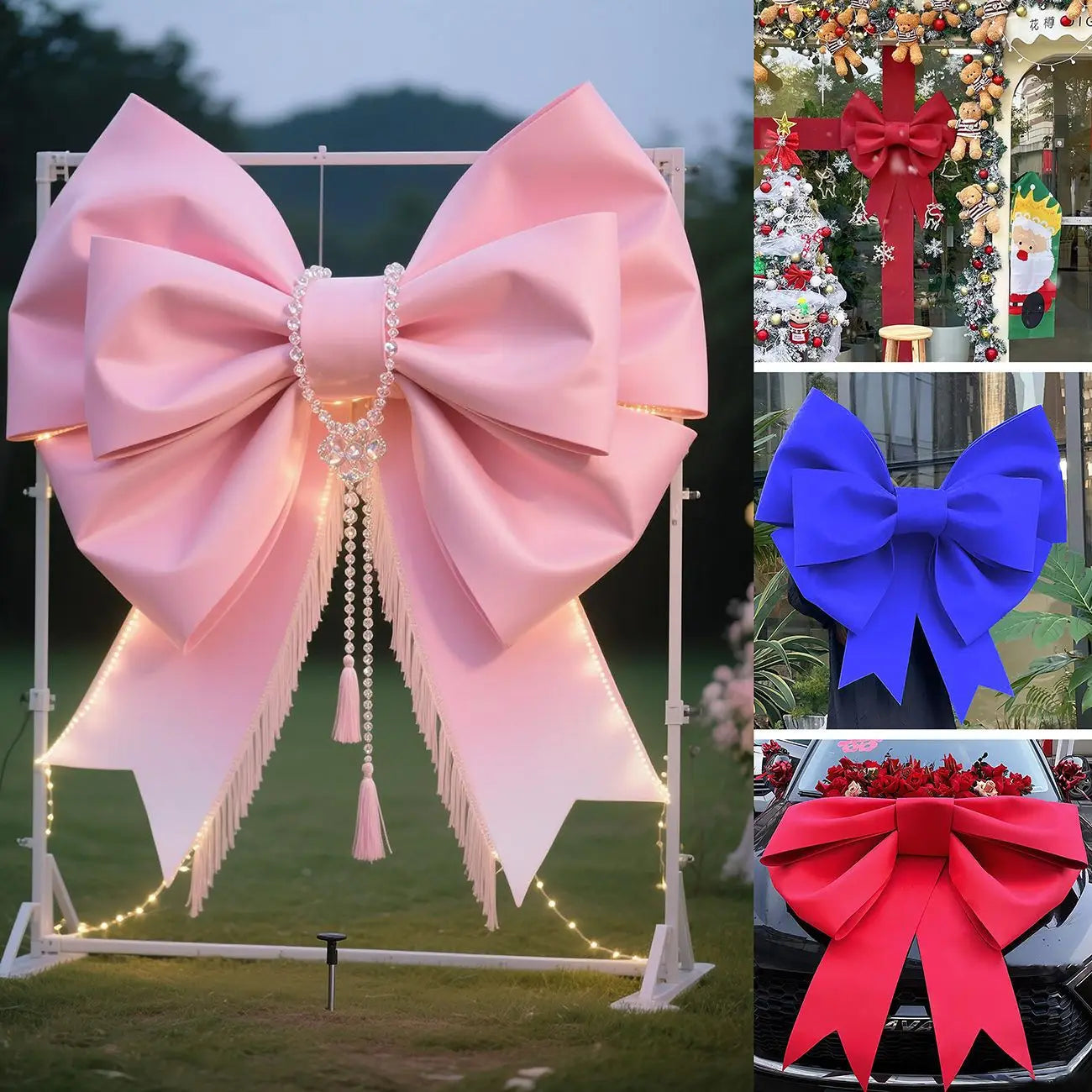 100cm Big Bow Pink Red Giant Large Foam Bowknot Decor for Wedding Party Arch Bridal Birthday Backdrop Decora Home Door Bow Knot