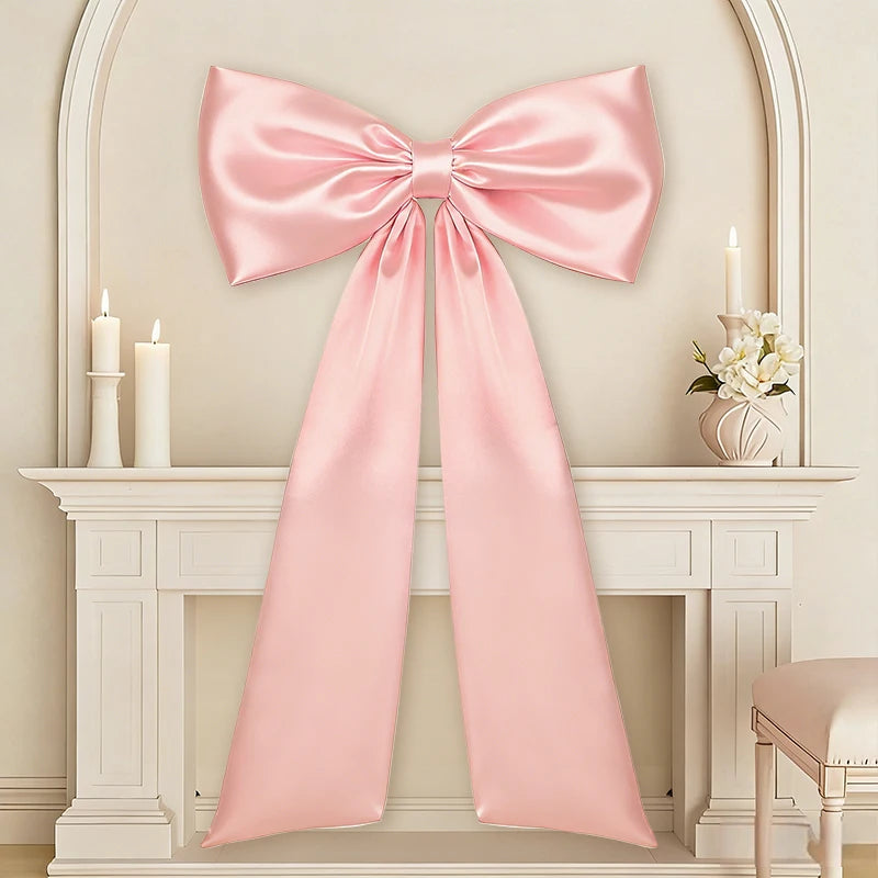Elegant Satin Wedding Bow Decoration For Wedding Party Bedroom Living Room DIY Large Bow Ornament
