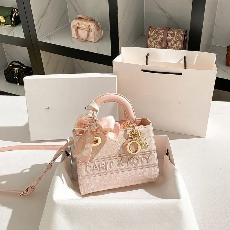 New Trendy Textured Denim Tassel Square Bag Women's Fashion Handbag Lady Clutch Purse Female Shoulder Messenger Bag
