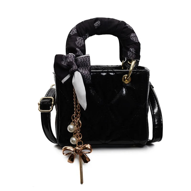 Elegant Women's Crossbody Bag Fashionable Diamond Pattern Single Room Handbag Versatile Party Bag Stylish Mini Square Bag