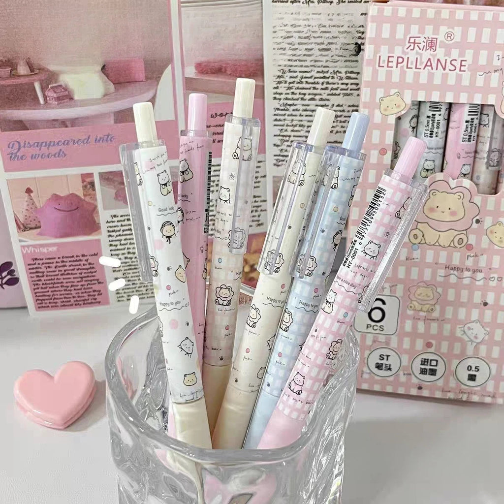 Press Neutral Pen, Simple Quick Drying, High Beauty, Cute Girl Heart, 0.5mm Pen Tip, Student Stationery Brush, Question Pen