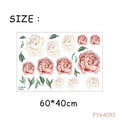 Creative Peony Series Wall Stickers Blossoming Peony Personality Combination Home Decoration Self-adhesive Wall Stickers