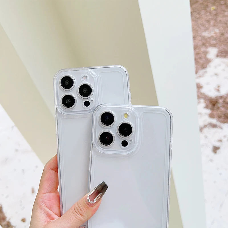 Lovely Black Love Hearts Phone Case for iPhone 17 Air 16E 15 14 13 12 11 Pro Max Plus Mini X Xs 8 7 Soft Clear Cover Coques