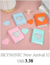 SKYSONIC Square Binder Collect Book DIY Sleeves & Notebook Refill Papers Idol Goo Card Journal Glitter Bullet Hand Book