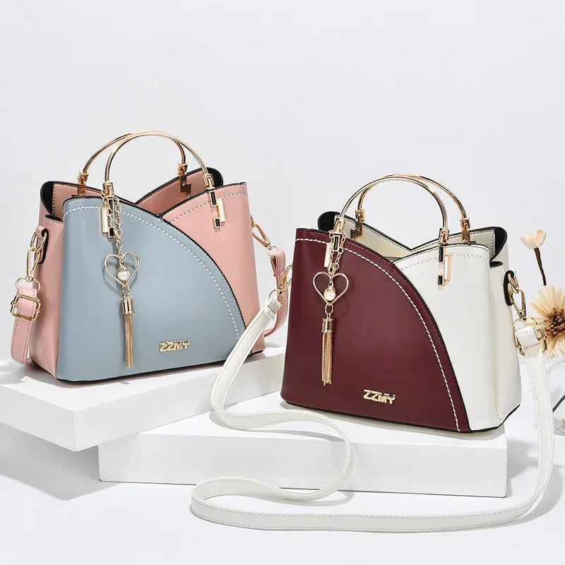 New Full Color Matching Adjustable Strap Top Handle Bag Large Capacity Totes Shoulder Bags Fashion Crossbody Bags Bag for Women