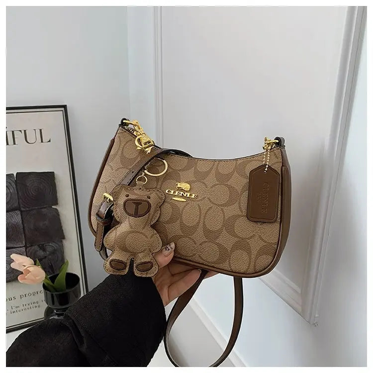 Elegant Modern Designer Diaper Bag For Women Luxury Large Capacity Tote Stylish Leather Crossbody Shoulder Bag Solid Design