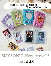SKYSONIC Square Binder Collect Book DIY Sleeves & Notebook Refill Papers Idol Goo Card Journal Glitter Bullet Hand Book