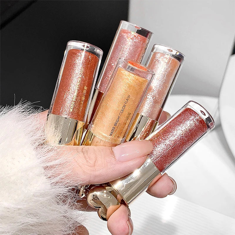 Sakinuo Hydra Bright Flash Lip Gloss Love Fine Flash Cross Border Pearl Water Beep Lip Mirror Lip Gloss