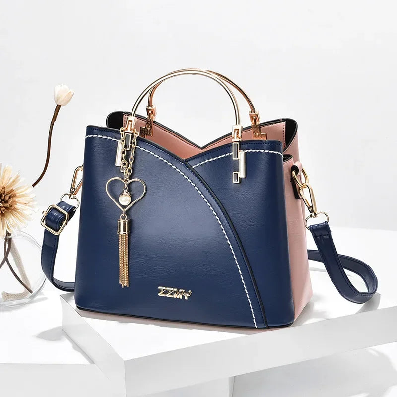 New Full Color Matching Adjustable Strap Top Handle Bag Large Capacity Totes Shoulder Bags Fashion Crossbody Bags Bag for Women